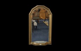 Gilt Frame Bevelled Glass Hall Mirror Height, 35 inches, 25 inches wide, as new condition,