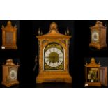 German Late 19th Century Fine Quality & Attractive Burr Walnut Bracket Mantel Clock by Lenzkirch.