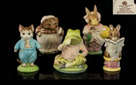 Royal Albert Collection of Large Ceramic Beatrix Potter Figures Five (5) in Total. Comprises: 1.