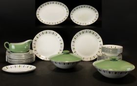 Ridgway 'White Mist' Part Dinner Service. To include 6 dinner plates, 12 side plates, one small oval