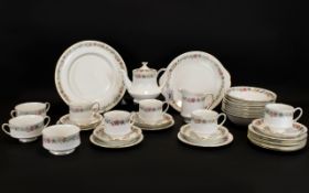 Paragon 'Belinda' Bone China 67 Piece Set. Includes: Tea Pot, Milk Jug, Sugar Bowl, 9 Cups, 12