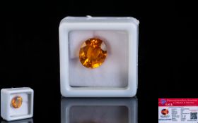 Natural Orange Sapphire Loose Gemstone With GGL Certificate/Report Stating The Sapphire To Be 9.