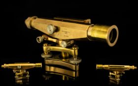 Lacquered Brass Surveyors Level Marked to side - 46902, Stanley, London, Made In England.