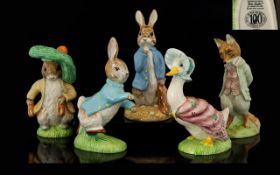 Beatrix Potter Collection of Large Size Ceramic Figures by Beswick & Royal Albert.