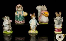 Beswick Beatrix Potter Collection of Figures ( 5 ) Five In Total. Comprises 1/ Cousin Riddy.