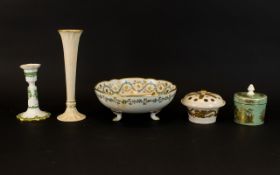 A Mixed Collection Of Late 19th / Early 20th Century Ceramics To include French hand painted bowl