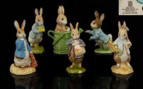 Beswick Collection of Beatrix Potter Peter Rabbit Figures Six (6) in Total. Comprises: 1.