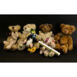 Collection Of Modern Teddy Bears, To Include A Russ "Geoffrey" BearBoyds Bear,