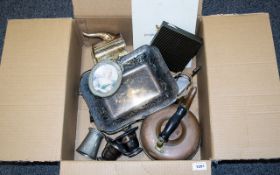 A Mixed Collection Of Plated Items To include etched teapot, kettle, boxed Arthur Price cutlery,