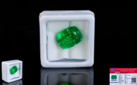 Natural Emerald Loose Gemstone With GGL Certificate/Report Stating The Emerald To Be 8.