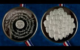 Franklin Mint Solid Sterling Silver Bicentennial Medal of The United States of America - Proof