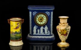 Royal Worcester Blush Ivory Miniature Urn Form Bud Vase Of typical form with reeded neck detail