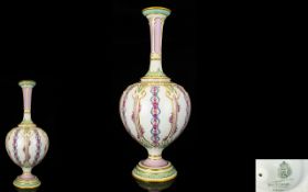 Royal Worcester Hand Painted - Persian Style Vase of Very Pleasing Form and Appearance,