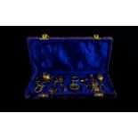 Nautical Interest A Boxed Collection Of Novelty Keyrings Housed in fitted velvet lined box to