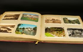 Late 19th /Early 20th Century Postcard Album Containing Approx 462 Mixed Cards Mostly 20th Century