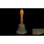 Military Interest A.R.P Bell comprising oak handle and bronze bell, impressed A.R.