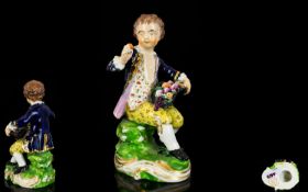 Bloor Derby Hand Painted Porcelain Figure Painted In Polychrome Enamels - Wonderful Colours,