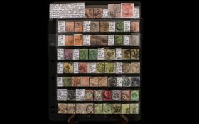 Stamp Interest - Collection of GB Queen Victoria Stamps. Good to fine used, just odd short perf.