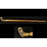 20th Century Walking Cane Comprising screw-off handle,