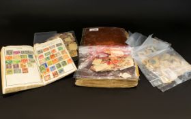 Mix Lot And Variety Of Stamps Including Two Albums And Loose Stamps.