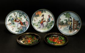 Collection of Boxed Oriental Plates by Master Artisan Zhao Huimin,