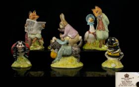 Royal Albert Collection of Beatrix Potter Figures Six (6) in Total. Comprises: 1.