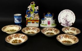 Mixed Collection of Porcelain & Glass to include a Royal Staffordshire 'Rural Scenes' bowl designed