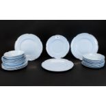 Blue Johnson Brothers Collection to include 4 large bowls, 3 small bowls, 11 side plates, 5 sandwich