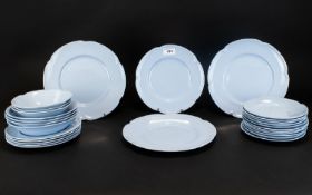 Blue Johnson Brothers Collection to include 4 large bowls, 3 small bowls, 11 side plates, 5 sandwich