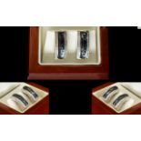 Stephen Webster Crystal Haze 18ct White Gold Diamond And Hematite Set Earrings Fully hallmarked,