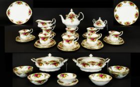 Royal Albert Old Country Roses Part Dining Set To include two tureens and covers, teapot, cream jug,