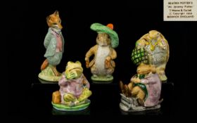Beswick Collection of Beatrix Potter Figures Five (5) in Total. 1. 'Mr Jeremy Fisher' - BP3B - 1950.