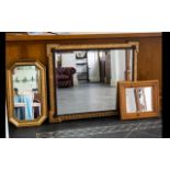 Late 19th / Early 20th Century Neoclassical Framed Mirror Comprising bevelled glass, wood framed