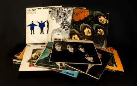 Beatles Interest Four Vinyl Albums To include 'With The Beatles' PMC 1206, 'Rubber Soul' PMC 1267,