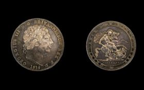 George III Laurel Head Silver Crown - da