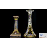French 19th Century Quimper Ware Candles