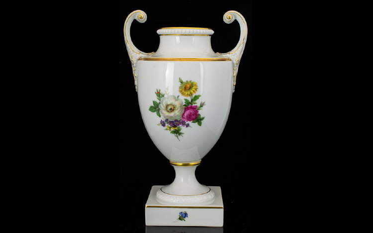 A German Furstenberg Porcelain Urn Vase
