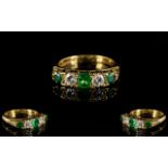18ct Emerald And Diamond Ring Alternatin