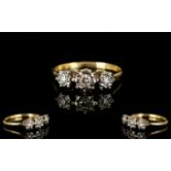 18ct Yellow Gold 3 Stone Diamond Ring, I