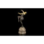 Art Deco Style Figurine Cast metal figur