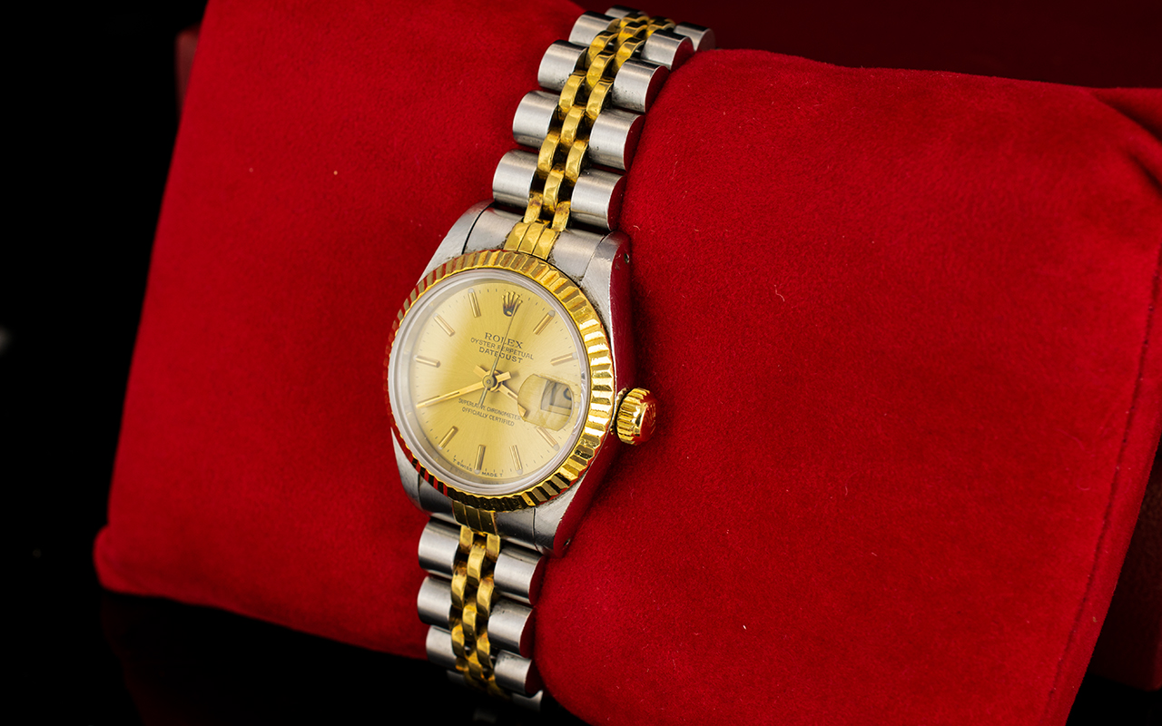 Rolex - Ladies Oyster Perpetual 18ct Gol - Image 3 of 5
