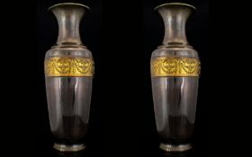 A Pair Of Mixed Metal Vases Of neoclassi