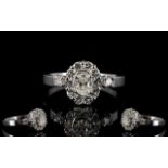 18ct Gold Diamond Set Cluster Ring Set w