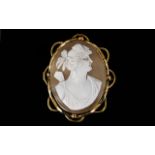 Antique Cameo Brooch Shell cameo of larg