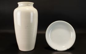 Moorcroft Vase and Celadon Dish - vase i
