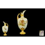 Royal Worcester Superb Hand Painted Persian Style Ivory Ground Urn Shaped Pitcher / Jug.