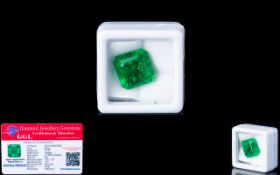 Natural Emerald Loose Gemstone With GGL Certificate/Report Stating The Emerald To Be 10.