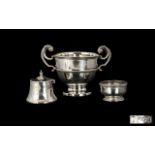 Mappin & Webb Silver Twin Handle Cup Fully hallmarked for London - date letter rubbed,