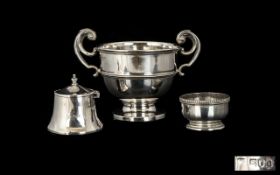 Mappin & Webb Silver Twin Handle Cup Fully hallmarked for London - date letter rubbed,