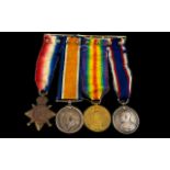 WWI Interest Four Medals All awarded to 218467 H. Sawkill A.B R.